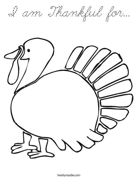 Give Thanks Turkey Coloring Page
