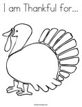 I am Thankful for... Coloring Page
