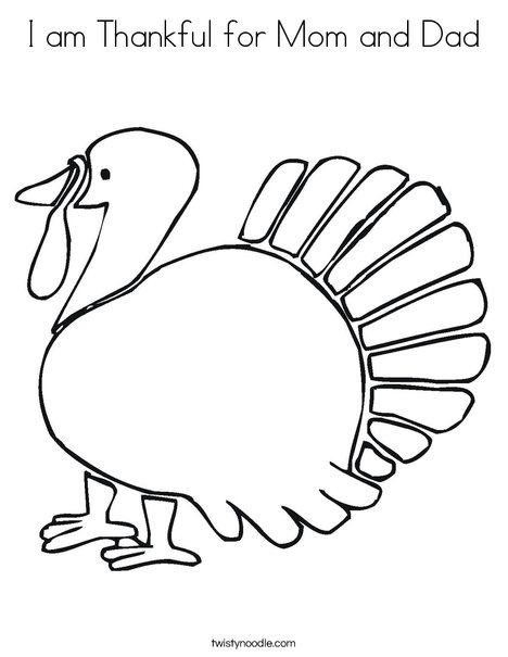 Give Thanks Turkey Coloring Page