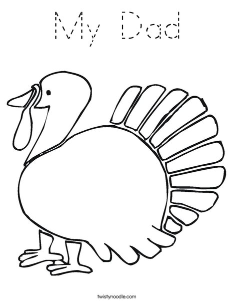 Give Thanks Turkey Coloring Page