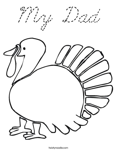Give Thanks Turkey Coloring Page