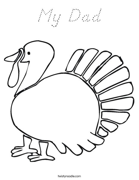 Give Thanks Turkey Coloring Page