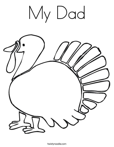 Give Thanks Turkey Coloring Page