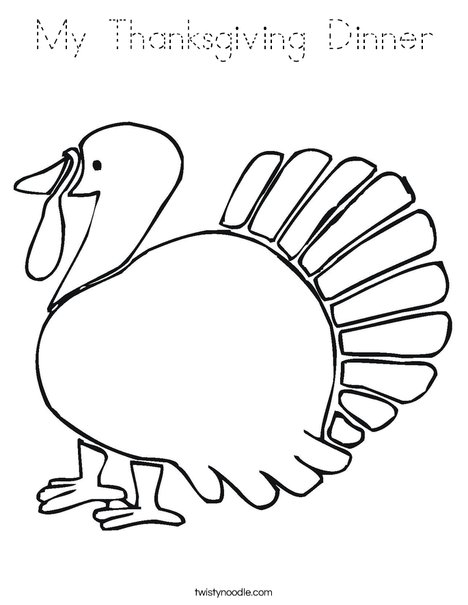 Give Thanks Turkey Coloring Page