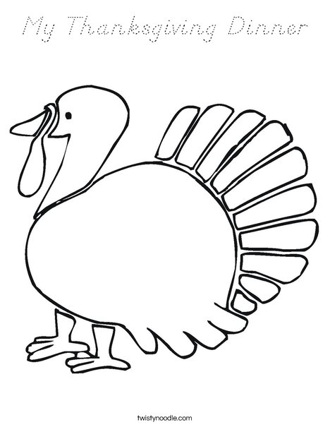 Give Thanks Turkey Coloring Page