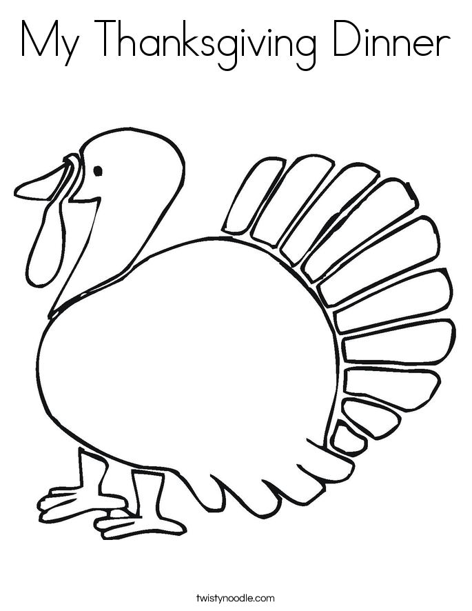 My Thanksgiving Dinner Coloring Page