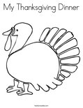 My Thanksgiving Dinner Coloring Page