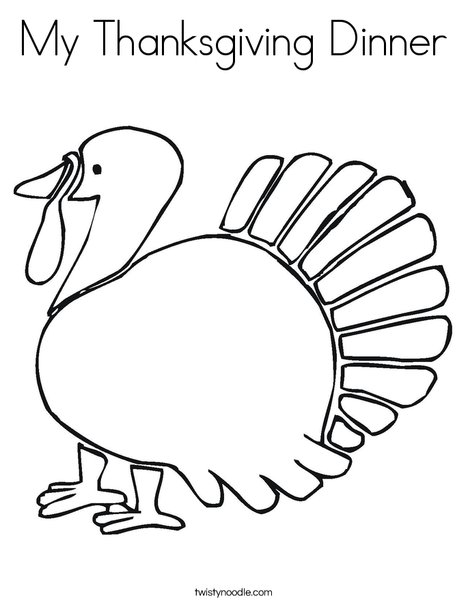 Give Thanks Turkey Coloring Page