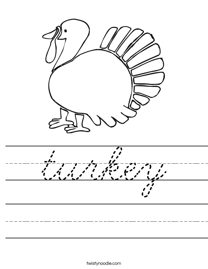 turkey Worksheet
