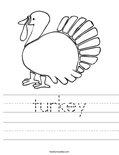 turkey Worksheet