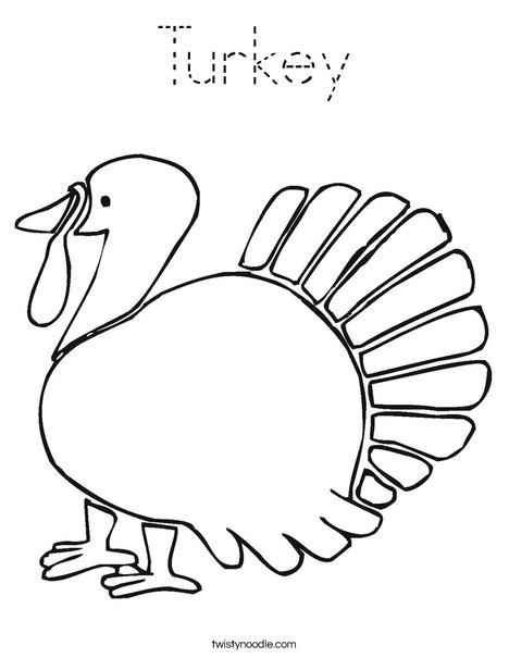 Give Thanks Turkey Coloring Page