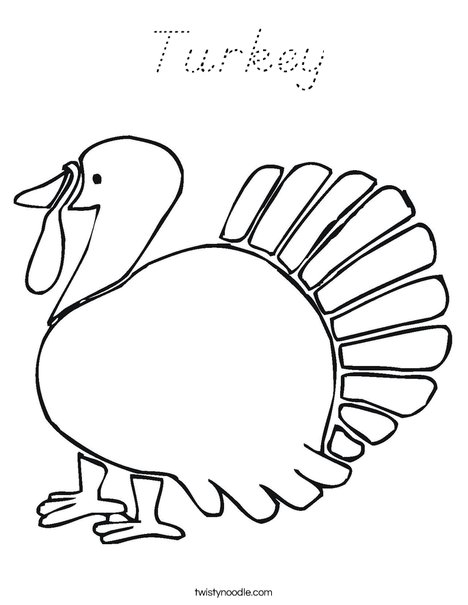 Give Thanks Turkey Coloring Page