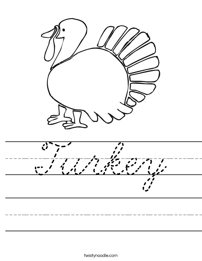Turkey Worksheet
