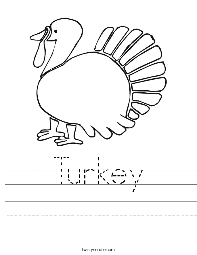 Turkey Worksheet