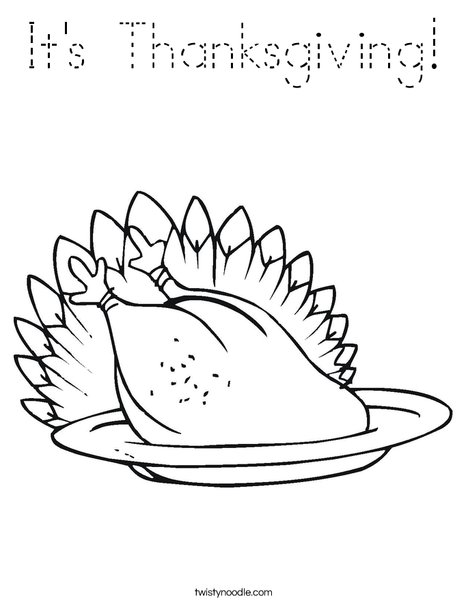 Turkey Dinner Coloring Page