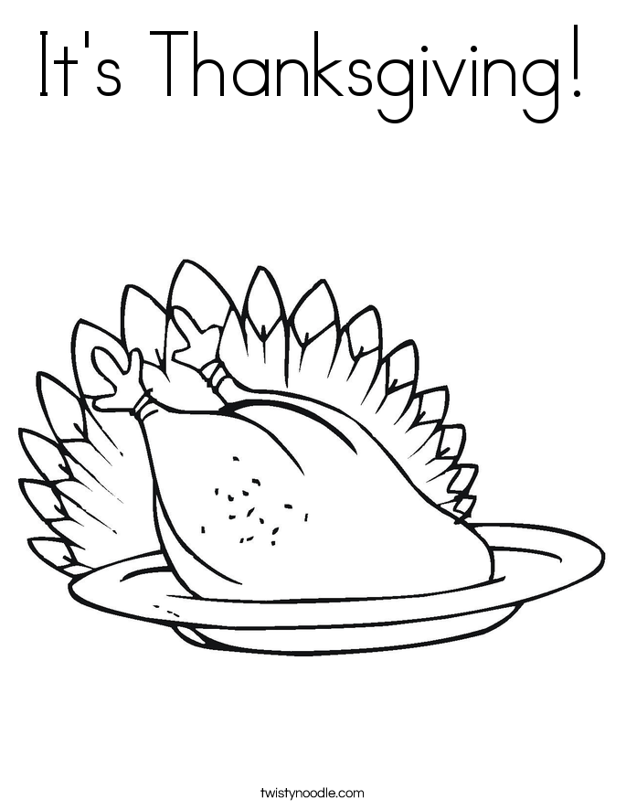 It's Thanksgiving! Coloring Page