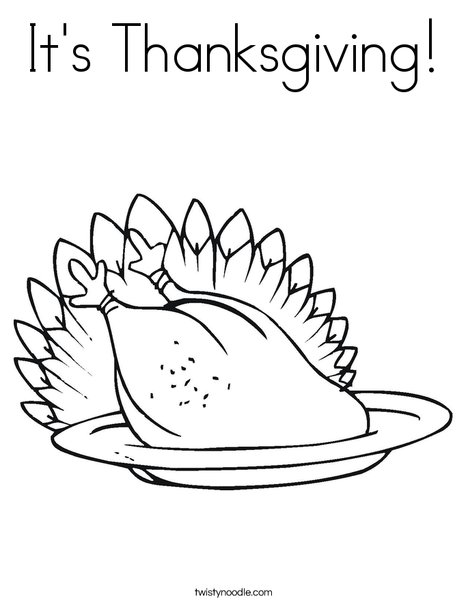 Turkey Dinner Coloring Page