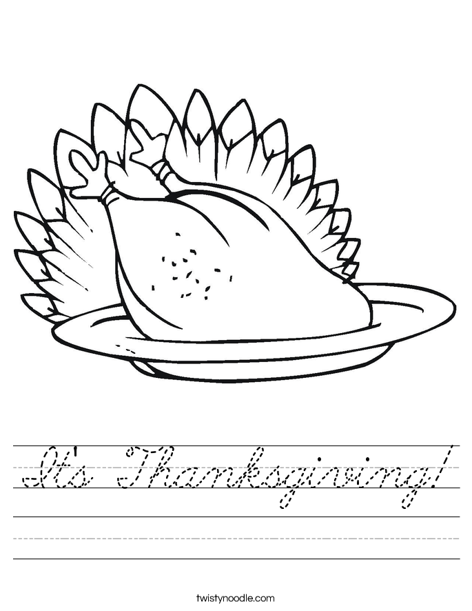 It's Thanksgiving! Worksheet