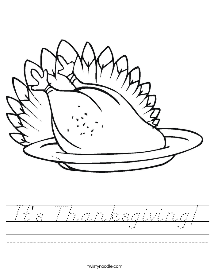 It's Thanksgiving! Worksheet