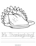 It's Thanksgiving! Worksheet