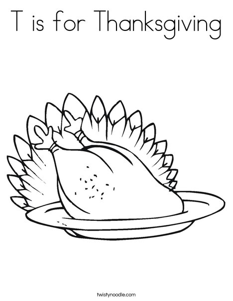 Turkey Dinner Coloring Page