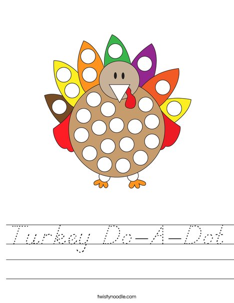 Turkey Do-A-Dot Worksheet