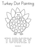 Turkey Dot Painting Coloring Page