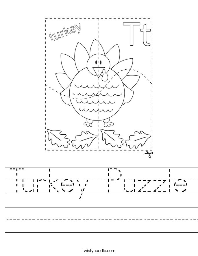 Turkey Puzzle Worksheet