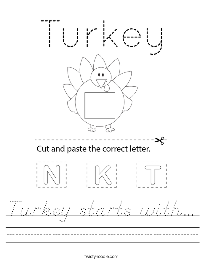 Turkey starts with... Worksheet