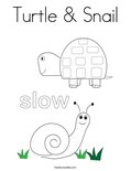 Turtle & Snail Coloring Page
