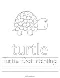 Turtle Dot Painting Worksheet