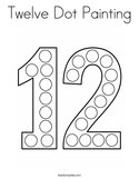 Twelve Dot Painting Coloring Page