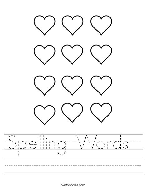 Twelve Hearts Worksheet