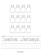 Twelve Jerseys Handwriting Sheet