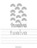 twelve Worksheet