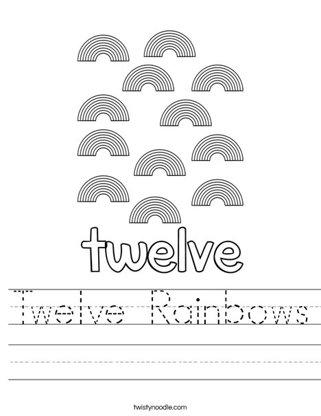 Twelve Rainbows Worksheet