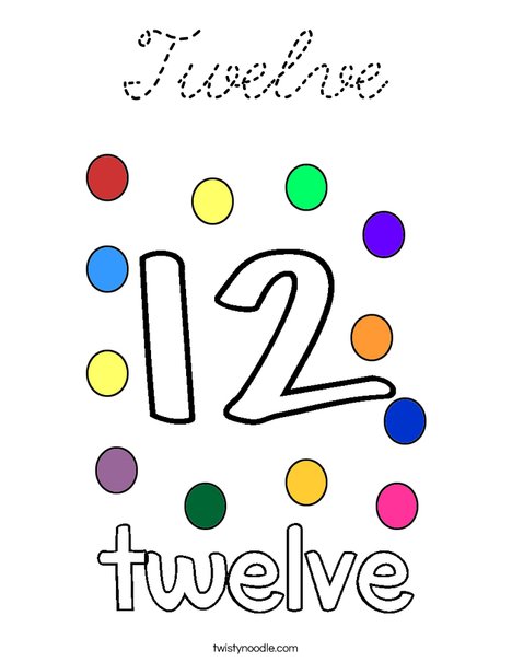 Twelve Coloring Page