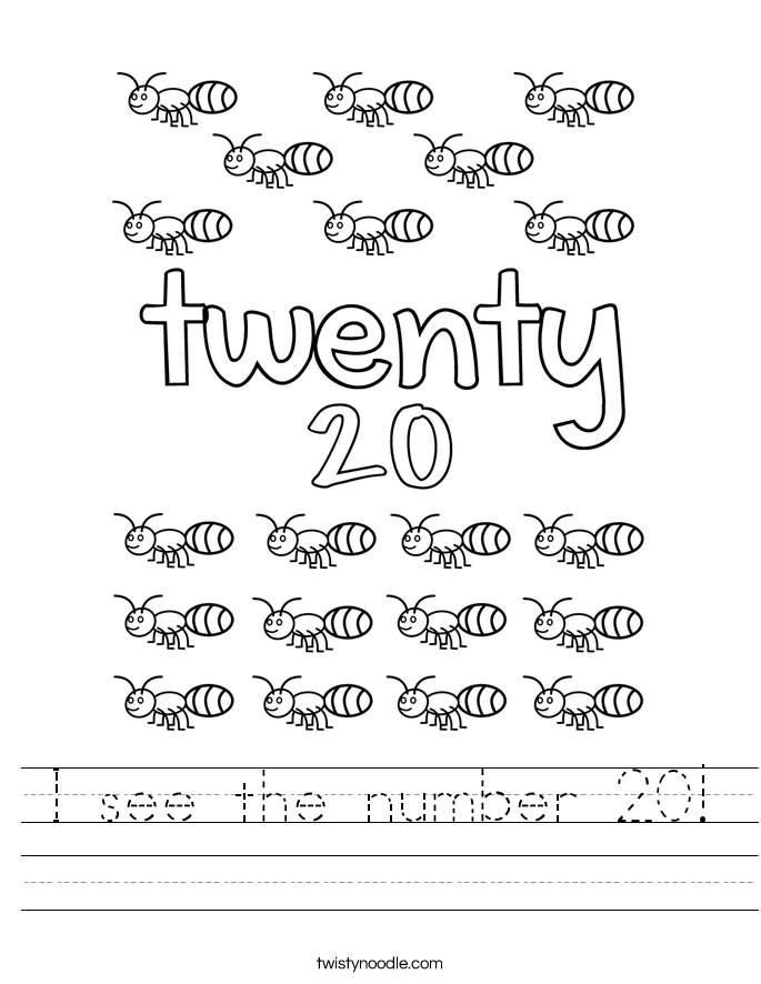 Number Formation To 20 Worksheet