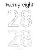 twenty eight Coloring Page