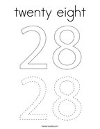 twenty eight Coloring Page