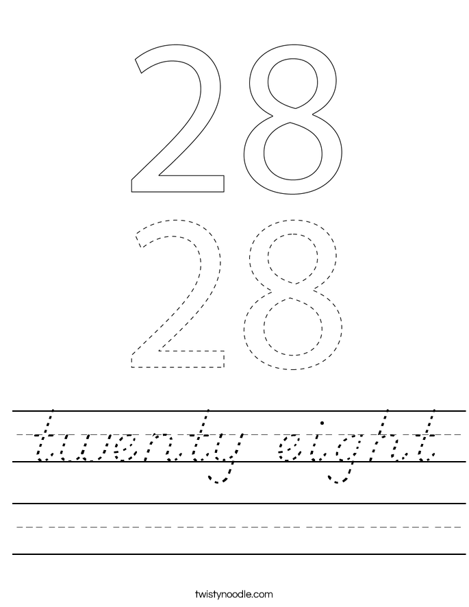 twenty eight Worksheet