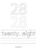 twenty eight Worksheet