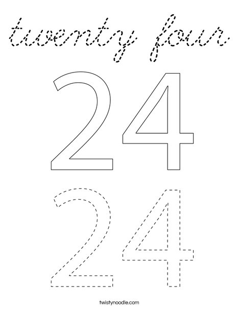 twenty four Coloring Page