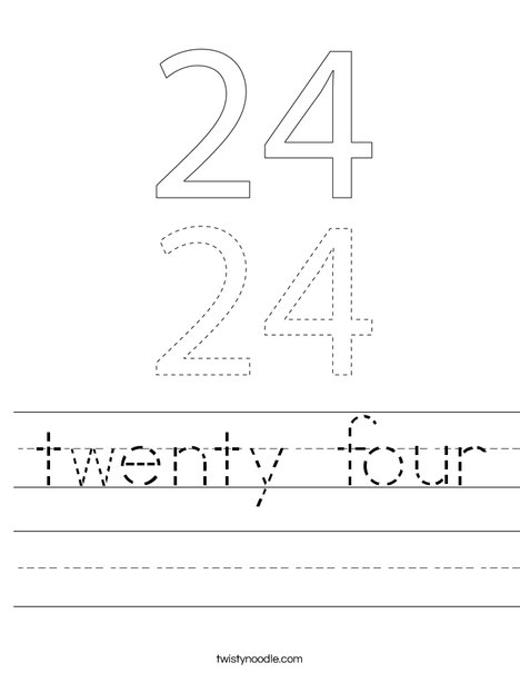twenty four Worksheet