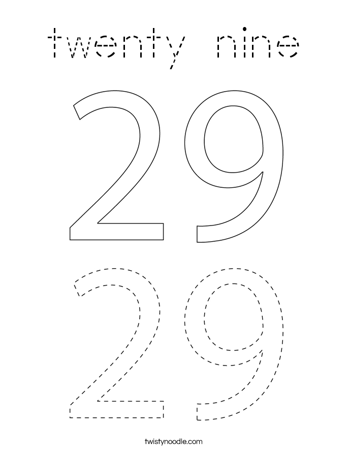 twenty nine Coloring Page