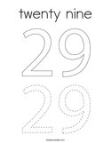 twenty nine Coloring Page