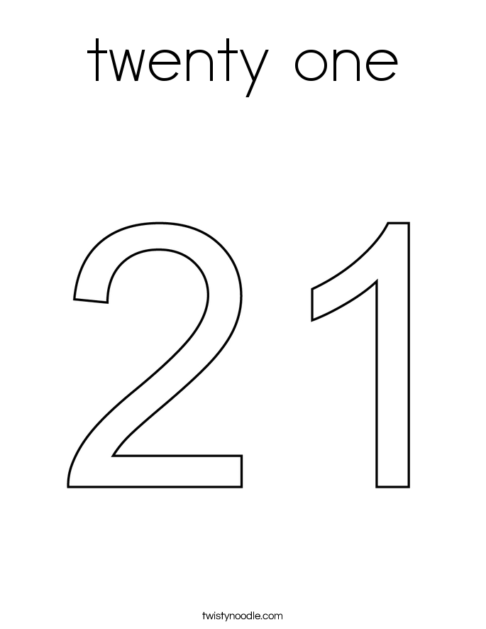 twenty one Coloring Page