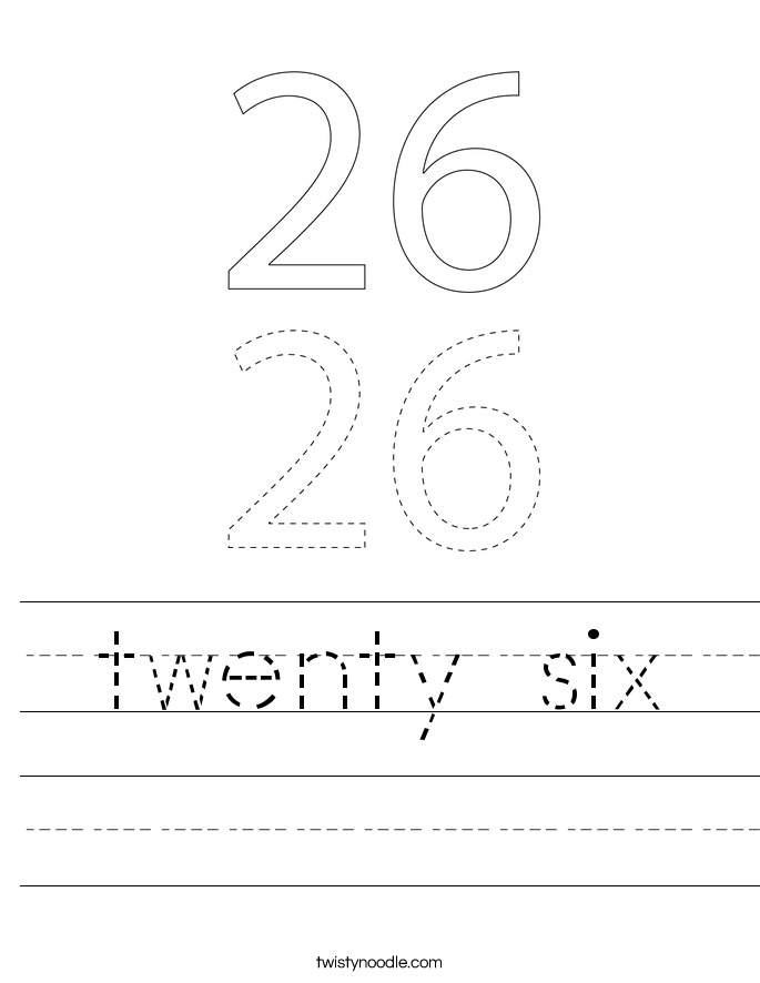 twenty six Worksheet