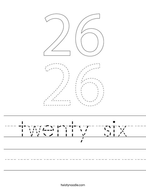 twenty six Worksheet