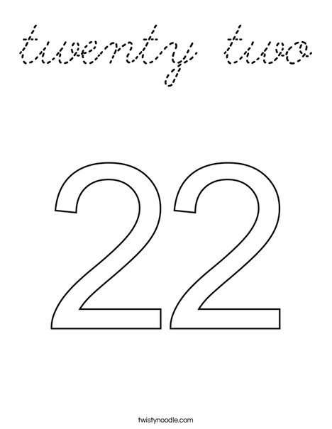 twenty two Coloring Page